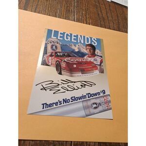 Vintage 90 Bill Elliott Coor Light Legends Driver Card 9 Ford Thunderbird Nascar
